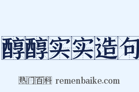 醇醇实实造句是什么意思的图片